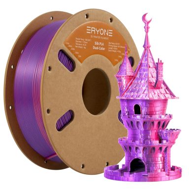 Dual Silk Orange Red & Purple